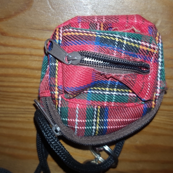 Pretty plaid bag with matching change purse - Picture 4 of 6